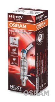 BEC 12V H1 55 W NIGHT BREAKER LASER NextGen +150% OSRAM