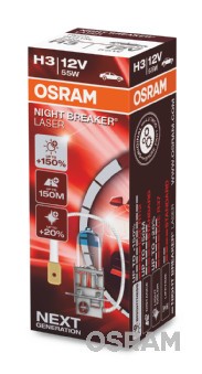 BEC 12V H3 55 W NIGHT BREAKER LASER NextGen +150% OSRAM
