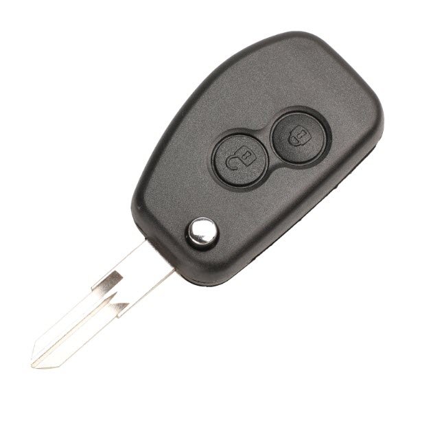 Carcasa cheie compatibila Dacia Logan Duster Sandero, model conceput pentru transformare intr-o cheie stil briceag, 2 butoane 