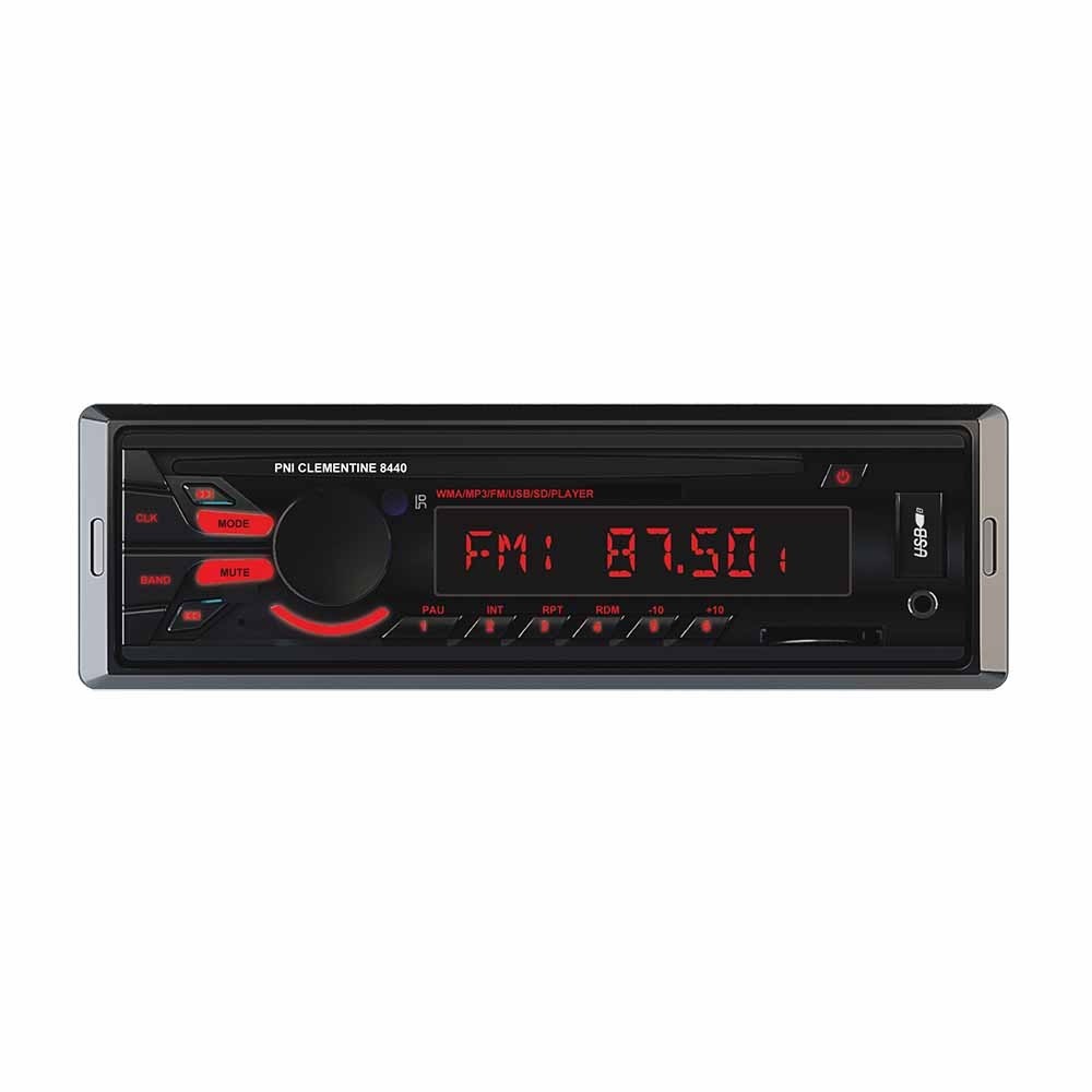 RADIO MP3 PLAYER AUTO PNI CLEMENTINE 8440, 4X45W, 12V, 1 DIN, CU SD, USB, AUX, RCA