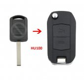 Carcasa cheie compatibila cu Opel Corsa C, 2 butoane, model conversie, lamela HU100