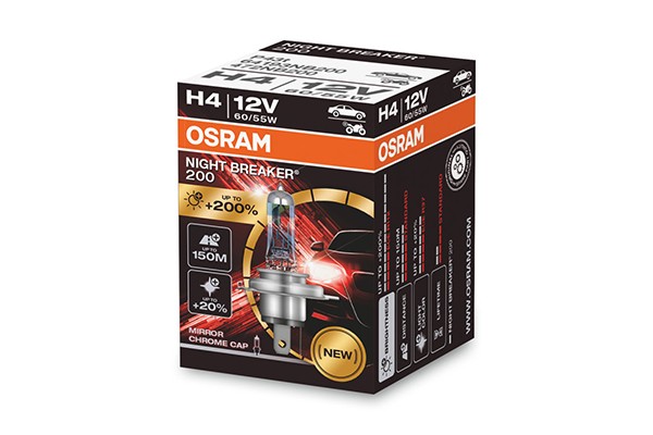 BEC 12V H4 60/55 W NIGHT BREAKER +200% OSRAM