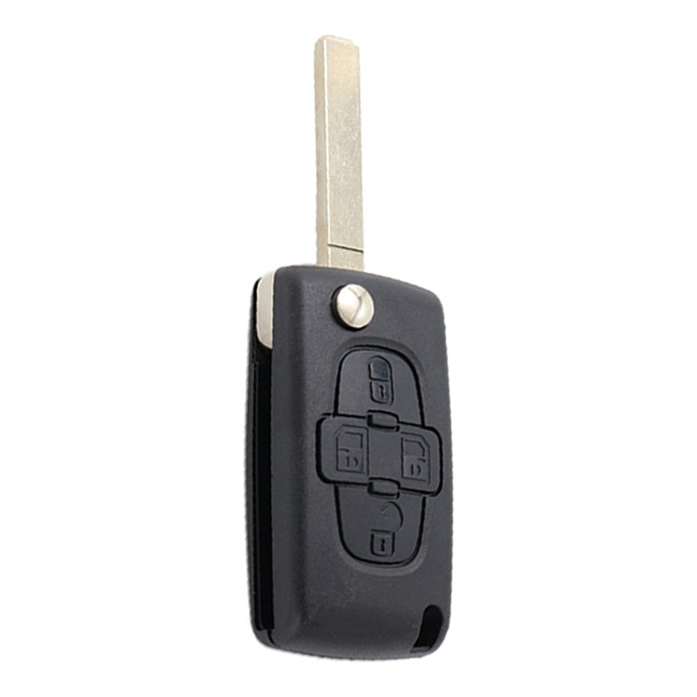 Carcasa cheie briceag Topautochei® 4 butoane, CU suport baterie, lamela VA2, compatibila cu Peugeot 807 Expert Partner si Citroen C8 Jumpy Berlingo