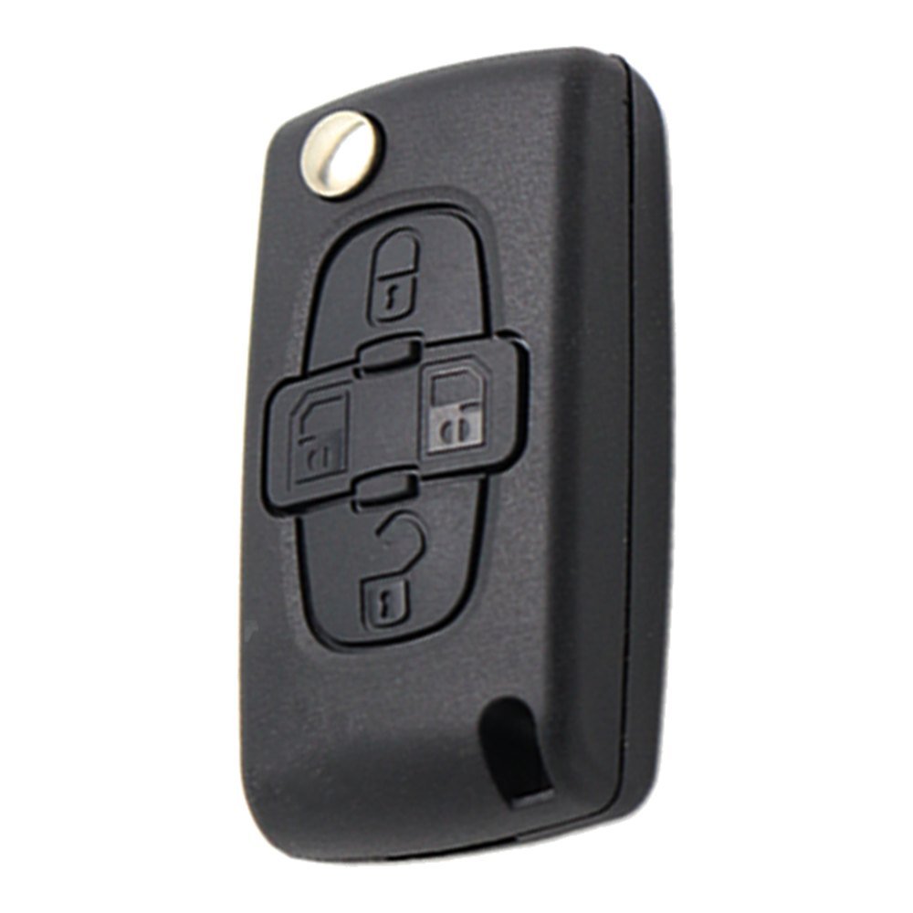 Carcasa cheie briceag Topautochei® 4 butoane, CU suport baterie, lamela VA2, compatibila cu Peugeot 807 Expert Partner si Citroen C8 Jumpy Berlingo