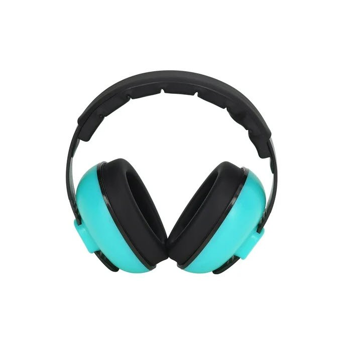 Casti antifonice pentru copii si bebelusi 3-36 luni, marime reglabila, ergonomice, captusite, comfortabile, usoare, pentru protectia auzului, 15x6x15 cm, turcoaz, Topautochei®