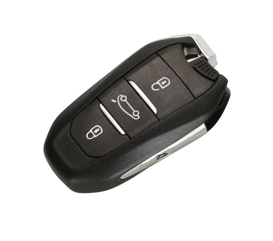 Cheie auto completa compatibila Peugeot 5008 508, 2010-2018, 3 butoane, Keyless Go, Chip ID46  434MHZ