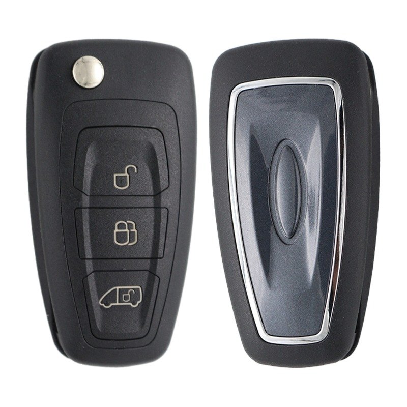 Cheie auto completa Topautochei® compatibila Ford Transit, Transit Custom, Tourneo Custom 2012-2022, 3 butoane, 433 MHz, cip HITAG Pro 49