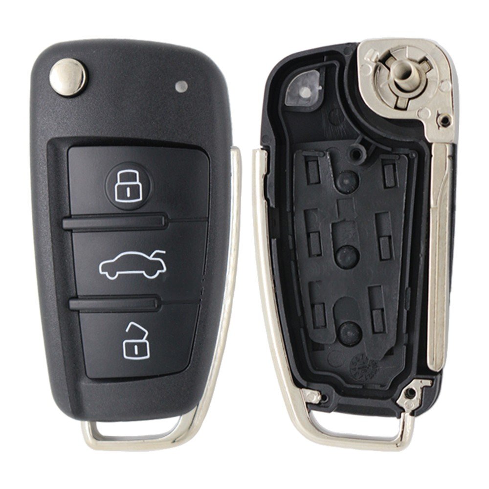 Cheie completa compatibila cu Audi A3 briceag 3 butoane Keyless MQB - 434 MHz ASK - cip MQB48
