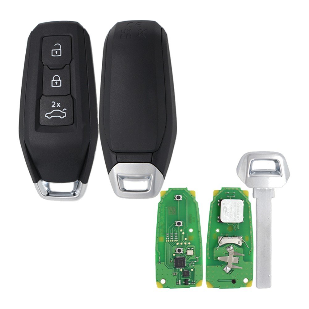 Cheie completa compatibila cu Audi smart 3 butoane Keyless - immo MQB49 5C - 433 MHz fara functie UWB