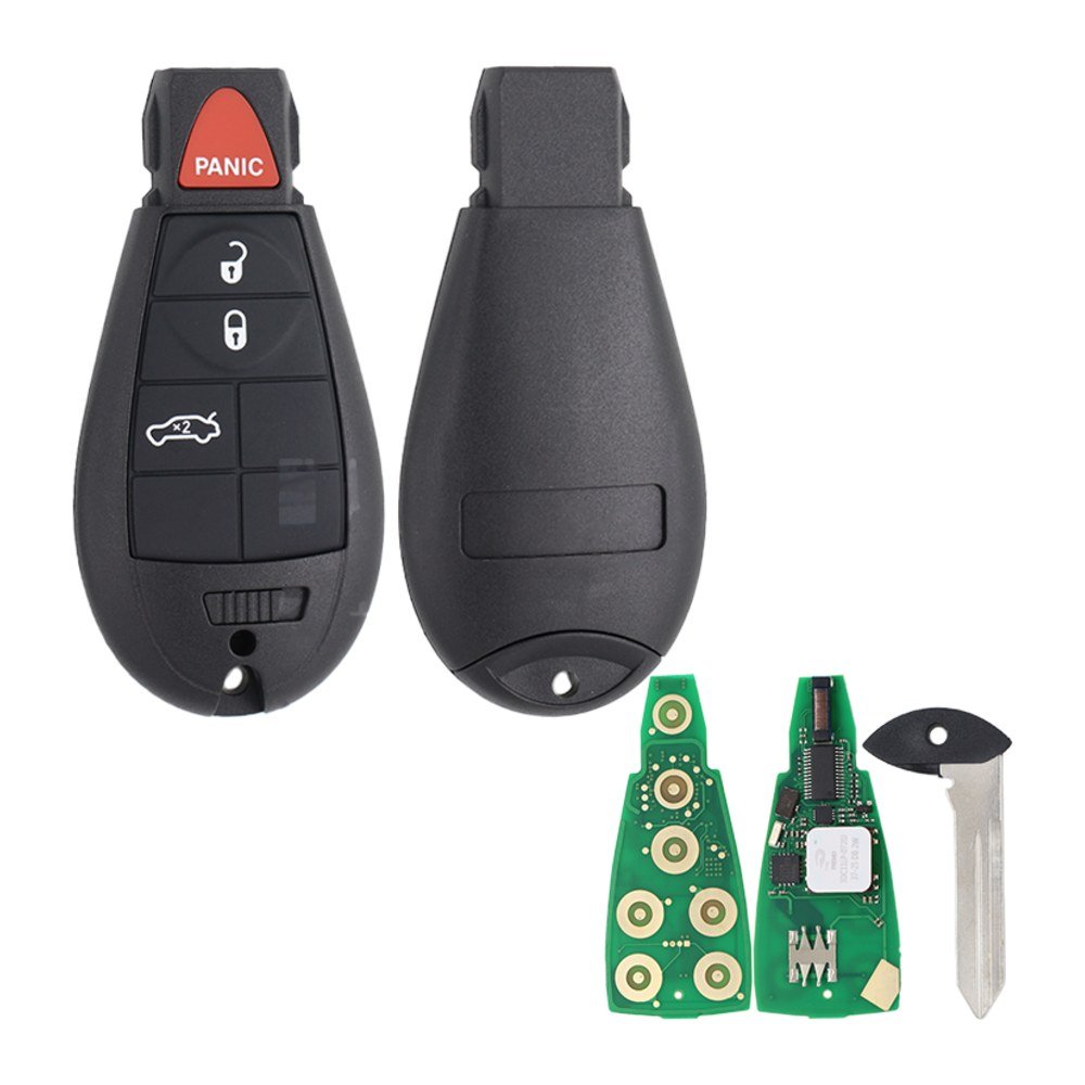 Cheie completa compatibila cu Dodge Challenger 2008-2014 Charger 2008-2013 3+1 butoane Keyless Go 433 MHz PCF7945 IYZ-C01C