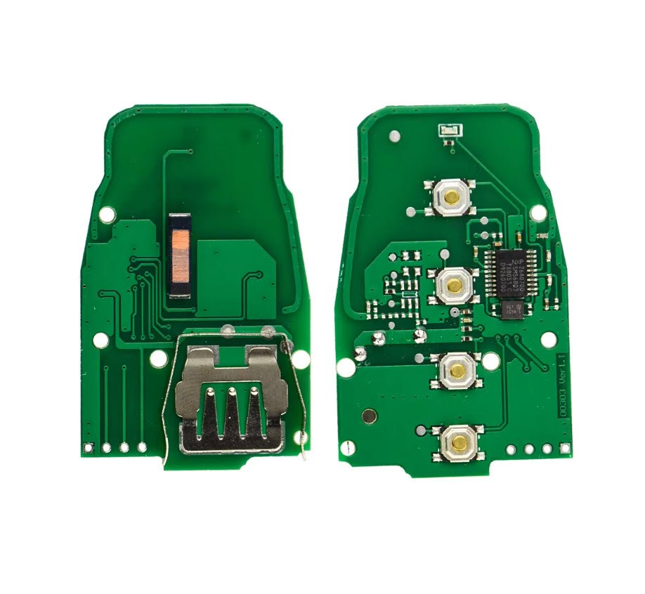 Cheie completa Topautochei® compatibila Audi A4 A6L A7 Q5 A4L A8L 868 Mhz Keyless Xhorse VVDI 754J XSADJ1GL