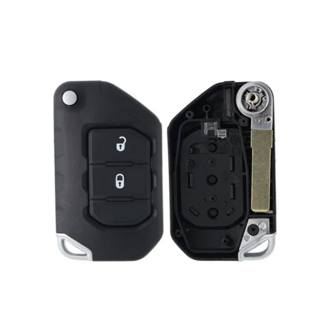 Cheie completa Topautochei® compatibila Jeep Wrangler 2018+ Keyless, 2 butoane, PCF7939M / HITAG AES / 4A