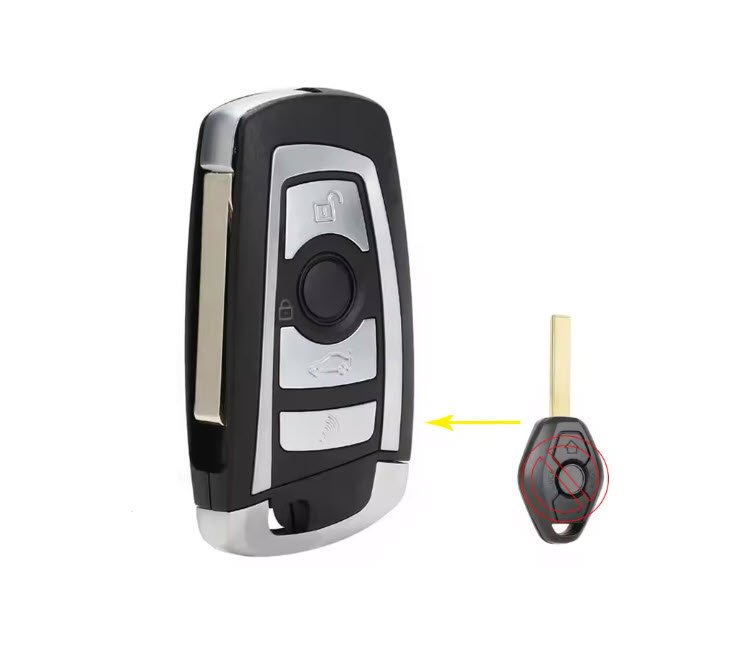 Cheie completa Topautochei® pentru BMW E38 E39 E46 M5 X3 X5 Z3 Z4 EWS, stil briceag, 433 Mhz, Chip 7935, lamele HU92