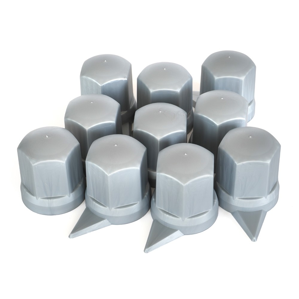 Set 10 Bucati Capac Plastic Pentru Prezon Roata Cu Indicator 32 mm Gri 54.5 Mm