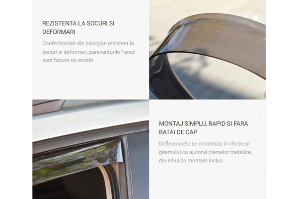 SET DEFLECTOARE AER FATA FARAD PENTRU BMW X5 (E70) (2007-2013)  X5 (E70) (2014-)