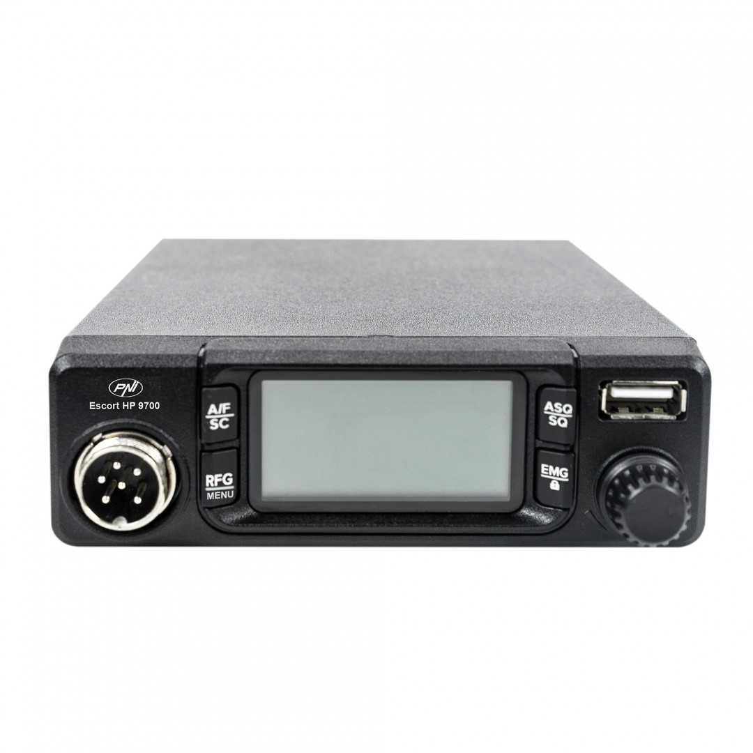 STATIE RADIO CB PNI ESCORT HP 9700 12/24V, USB, ANC, ASQ, MUFA DE BRICHETA INCLUSA