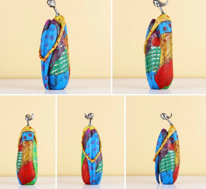 Statueta colorata, Topautochei® stil Africa, meditatie, motivationala, 23.4 x 8.5 cm, Topautochei®