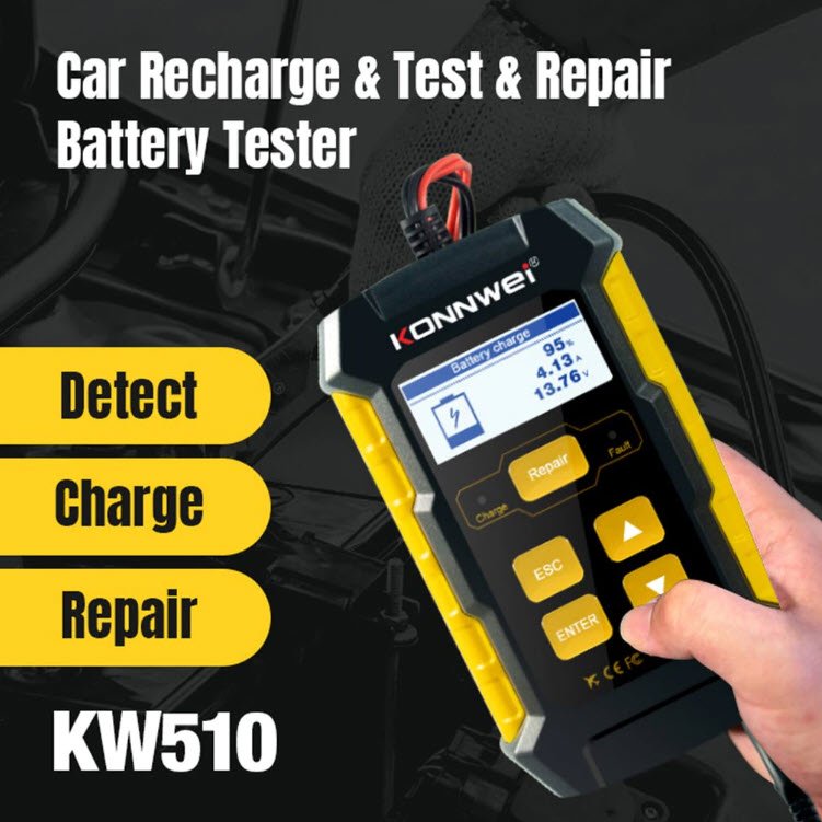 Tester baterie auto, redresor baterie auto, Konnwei KW510