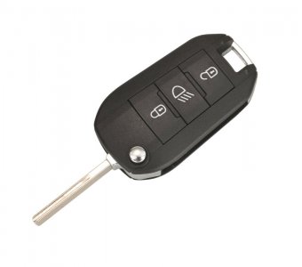 Carcasa cheie compatibila Peugeot Partner 3008 208 308 508 408 2008 307 4008 Citroen C3 C4, buton lumini