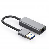 Adaptor Hub USB la Retea Gigabit Ethernet RJ45 10/100/1000Mbps Silver