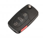 Carcasa cheie Audi A4 A6 A8 TT Quattro S4 S6 S8 Q7 4 butoane, suport pentru baterie TIP CR1616