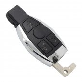 Cheie auto completa Topautochei® compatibila cu Mercedes Benz A, B, C, E, G, M, R, S, Class, Sprinter, Viano, Vito, 3 Butoane, BE, BGA, NEC, 433 MHz, placa Xhorse galbena