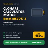 Clonare calculator motor Bosch MEVD17.2 / MEV17.2 pentru BMW si Mini benzina (N13, N20, N46, N55)