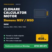 Clonare calculator motor Siemens MSV80 / MSV90 / MSD80 / MSD81 / MSD85 / MSD87 pentru BMW benzina