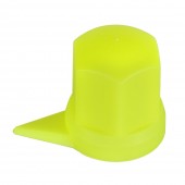 Set 10 Bucati Capac Plastic Pentru Prezon Roata Cu Indicator 33 mm Neon Galben 54.5 Mm