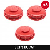 Set 3 bucati - Capac superior cu orificiu de aerisire, bazin IBC 1000L 17 cm Topautochei®