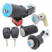 Set butuci usa si contact pornire Topautochei® compatibil Dacia Logan, Duster, Renault, cod OE 806015249R, 2 chei